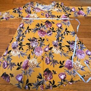 JODIFL Yellow Floral Dress